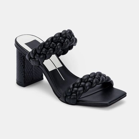 Dolce Vita Black Paily Heels Stella - Size 8 - Picture 1 of 16
